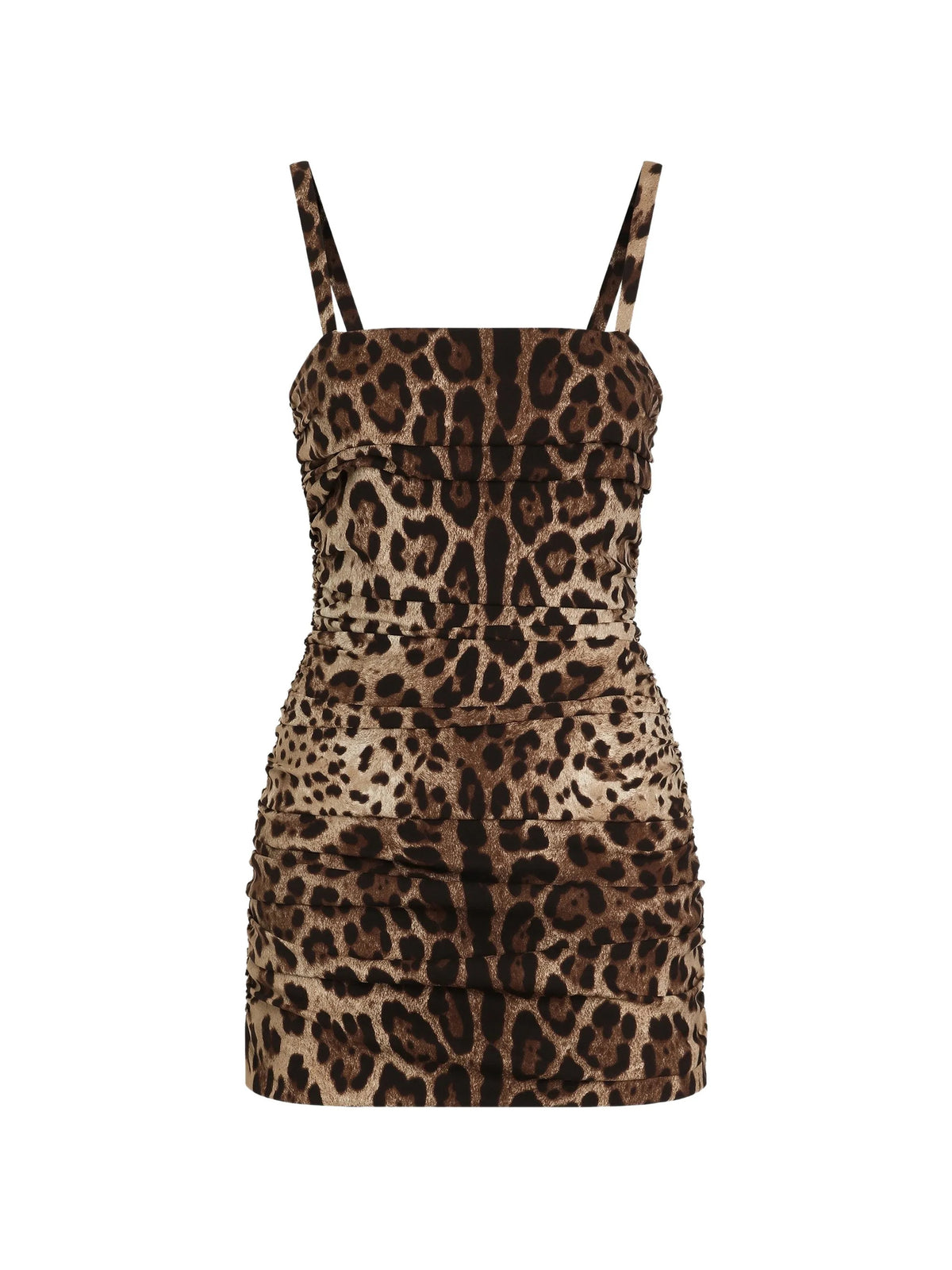 Abito in charmeuse stampa leo