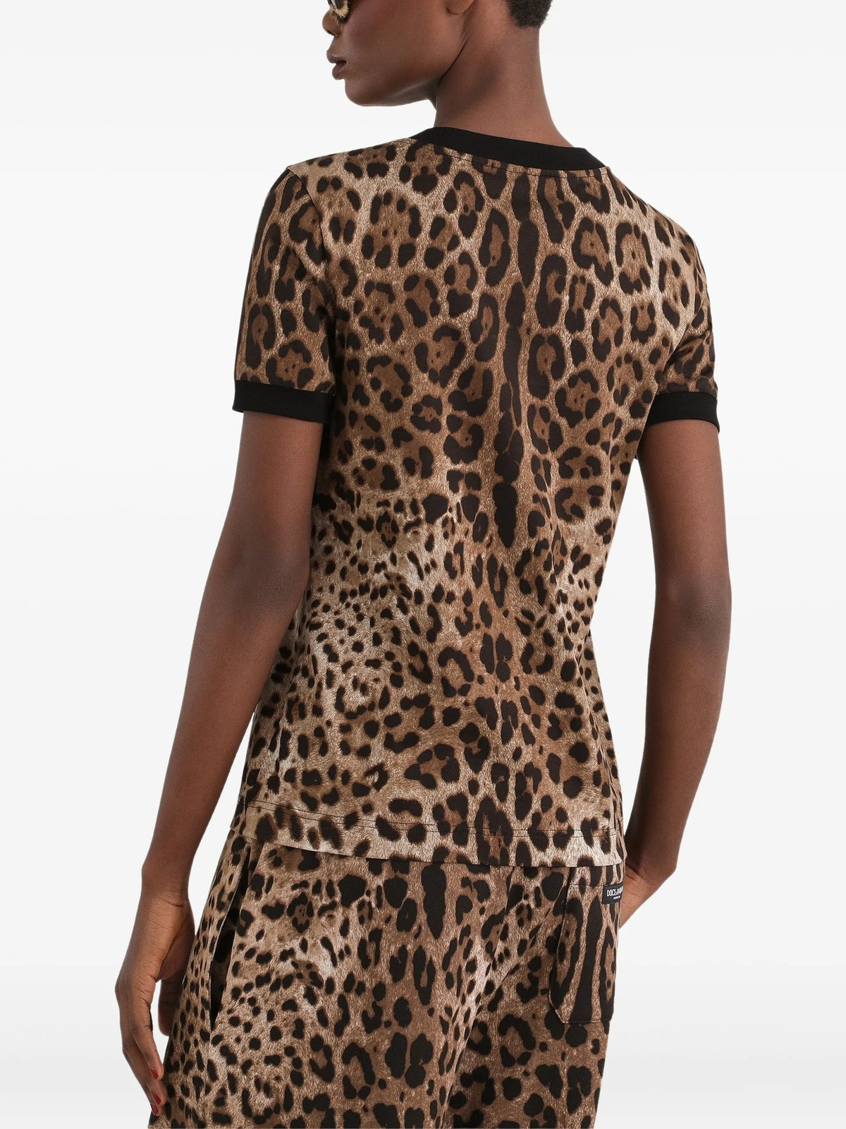 T-shirt in jersey stampa leo