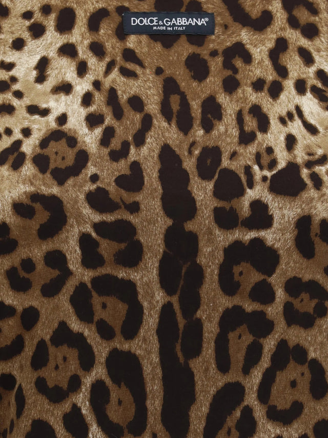 T-shirt in jersey stampa leo