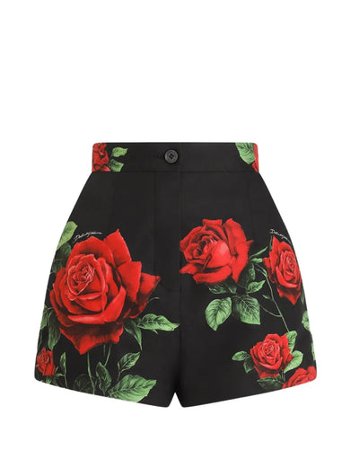Shorts stampa rose