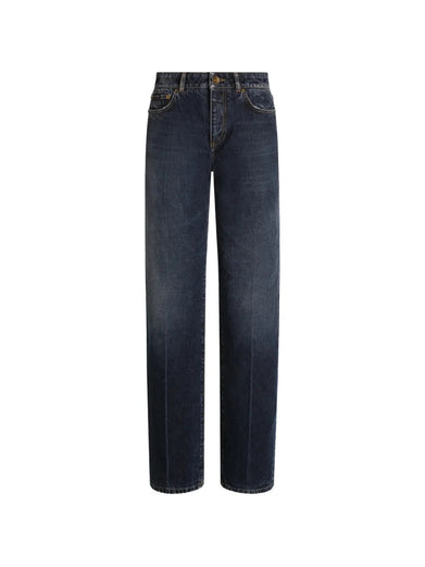Pantaloni 5 tasche in denim