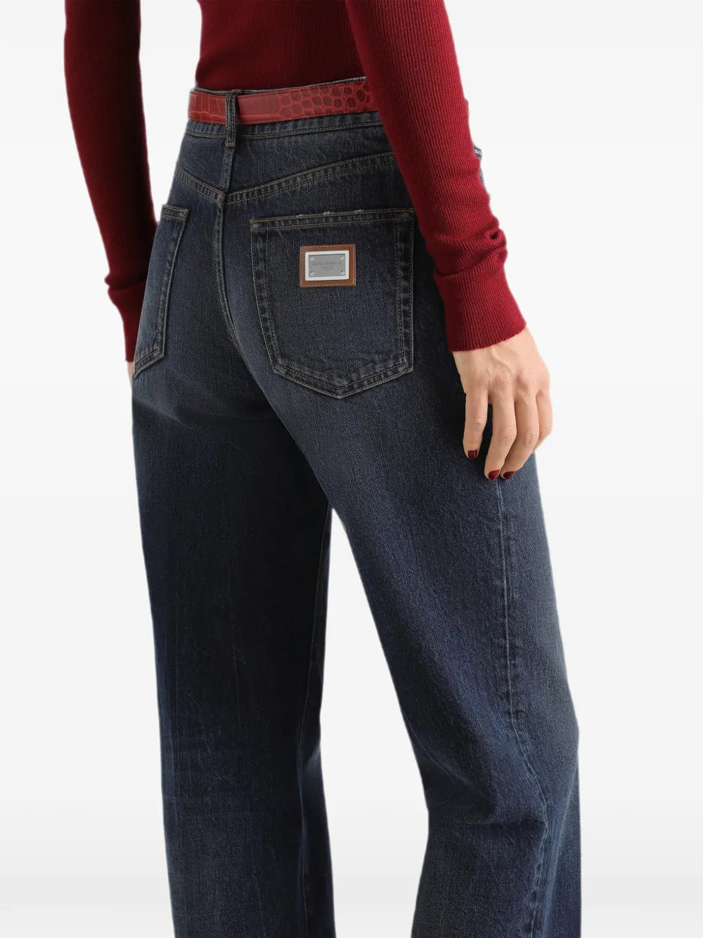 Pantaloni 5 tasche in denim