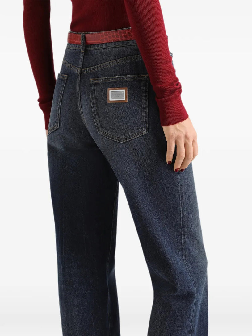 Pantaloni 5 tasche in denim