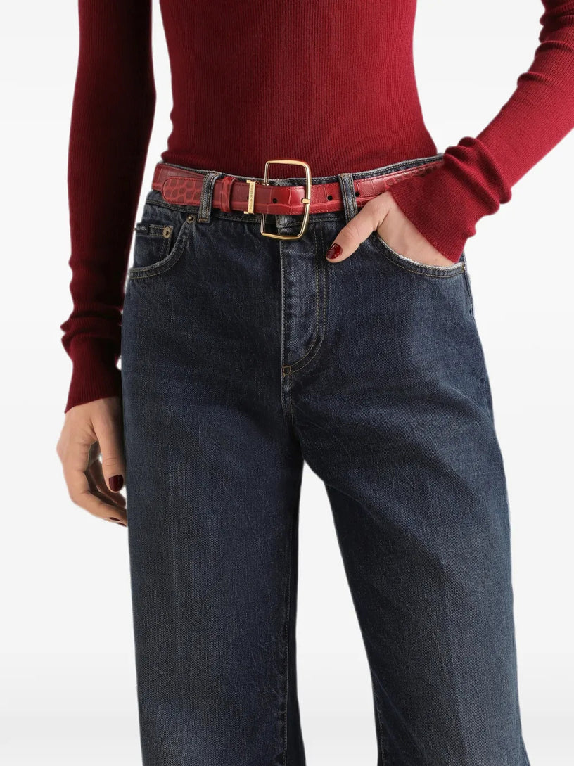 Pantaloni 5 tasche in denim