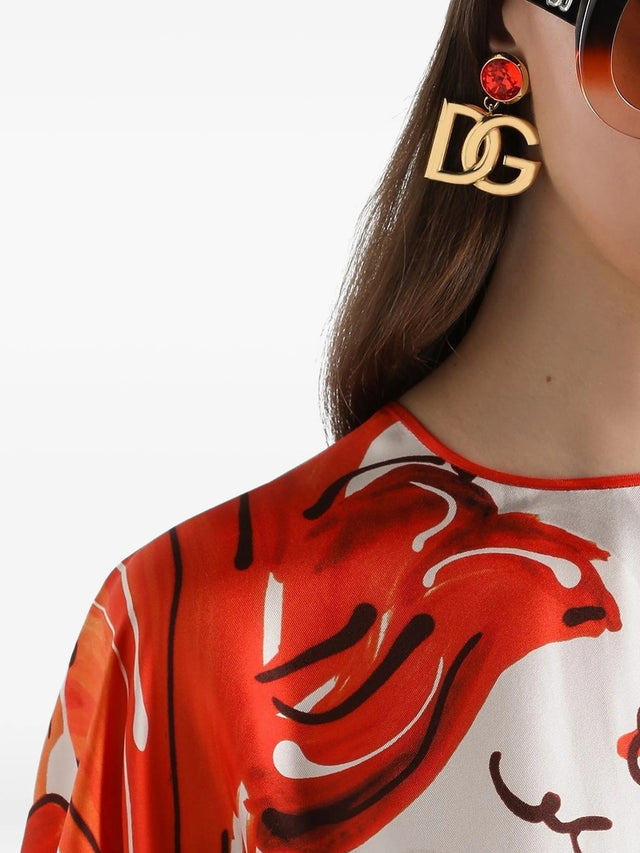 Orecchini a clip con logo