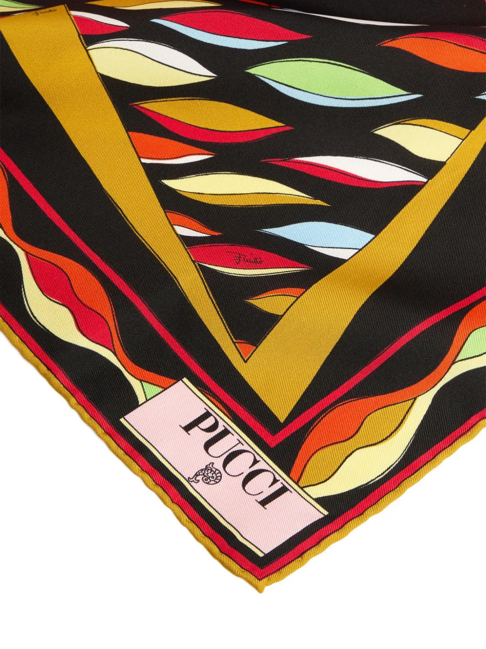 Foulard con stampa geometrica
