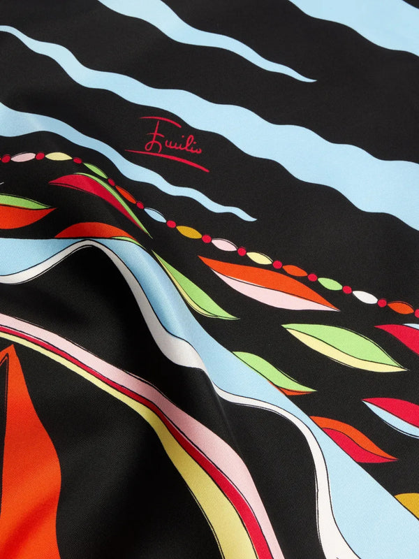 Foulard con stampa geometrica