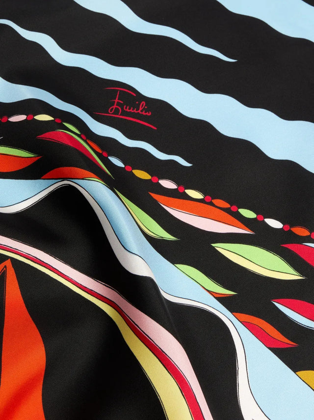 Foulard con stampa geometrica