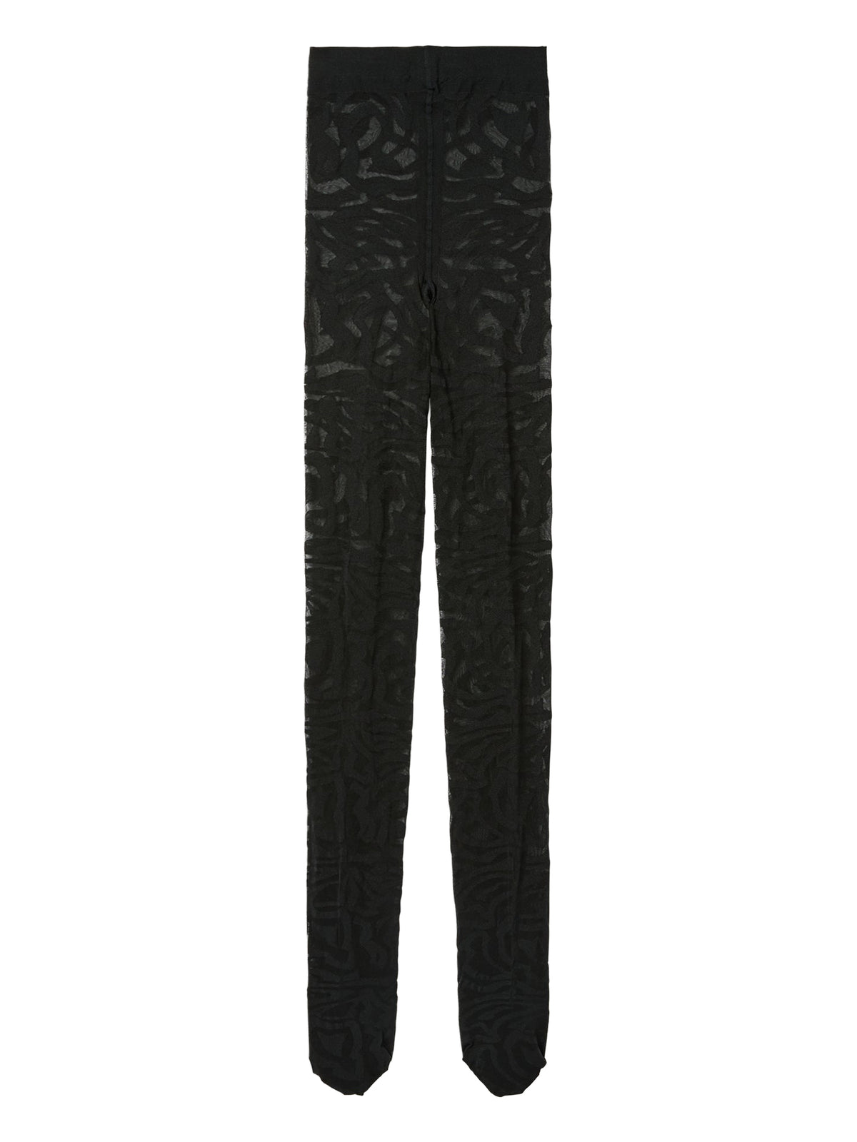 Collant jacquard in stampa labirinto