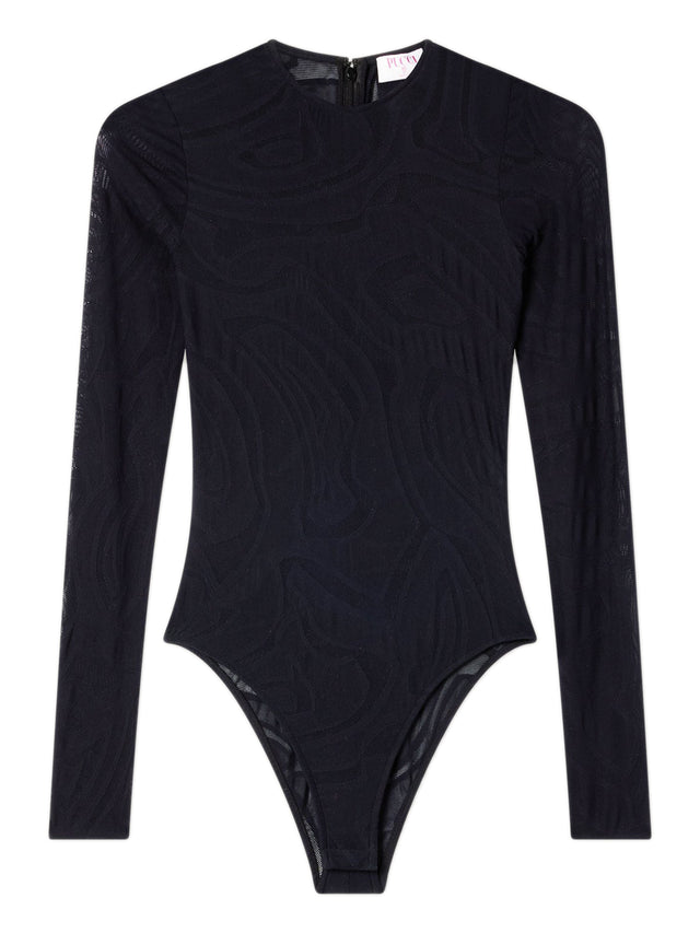Body in tulle jacquard