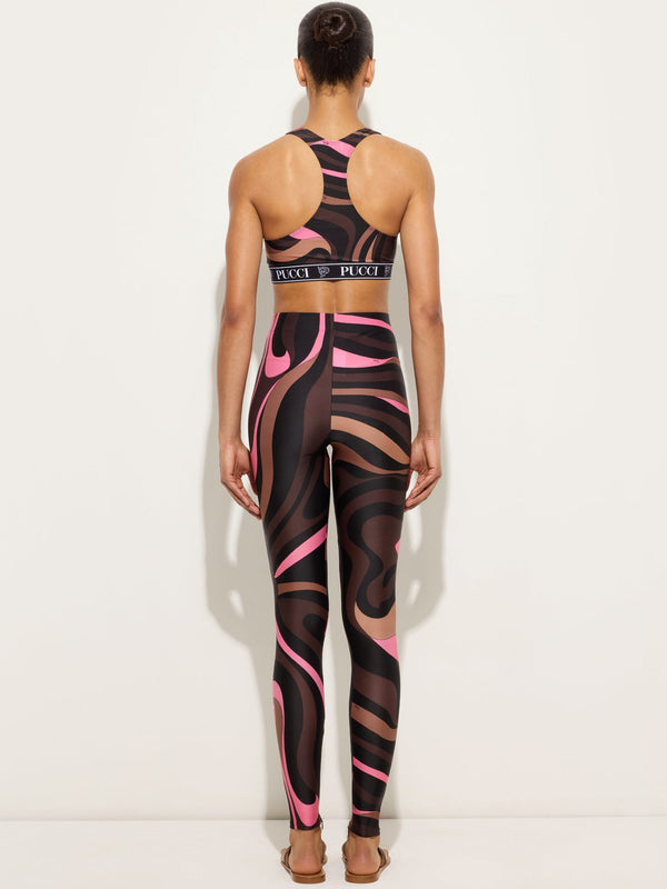 Marmo print sports top