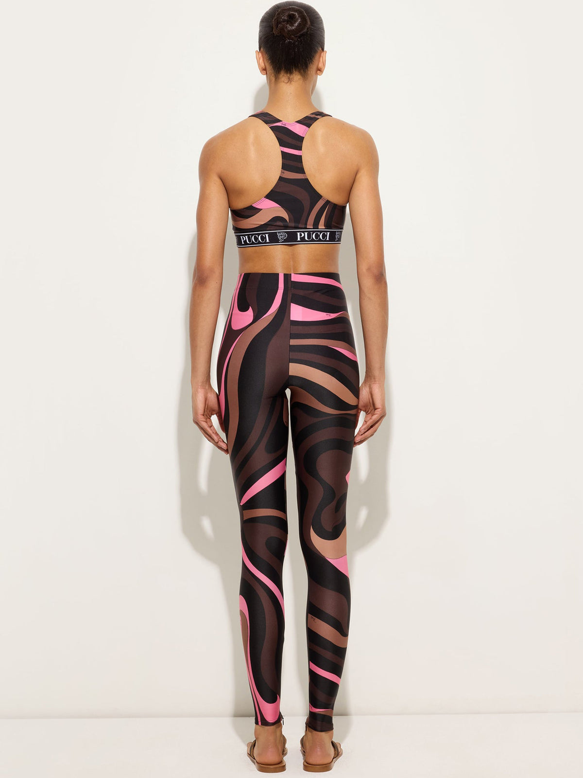 Leggings stampa Marmo