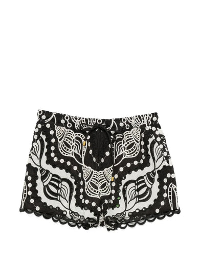Mini shorts con ricami