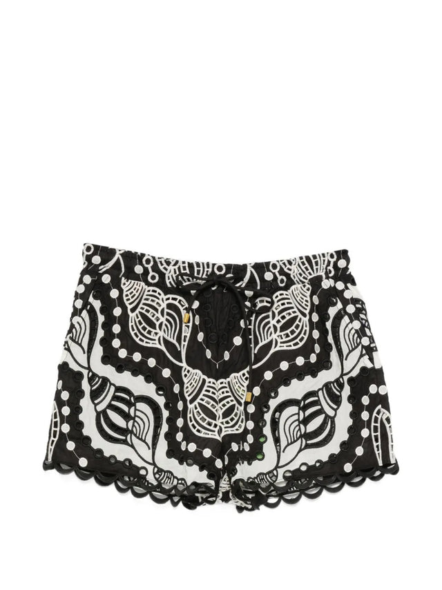 Mini shorts con ricami