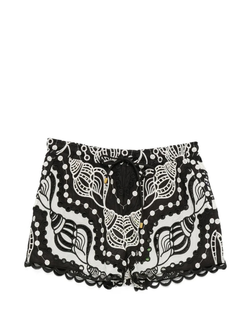 Mini shorts con ricami