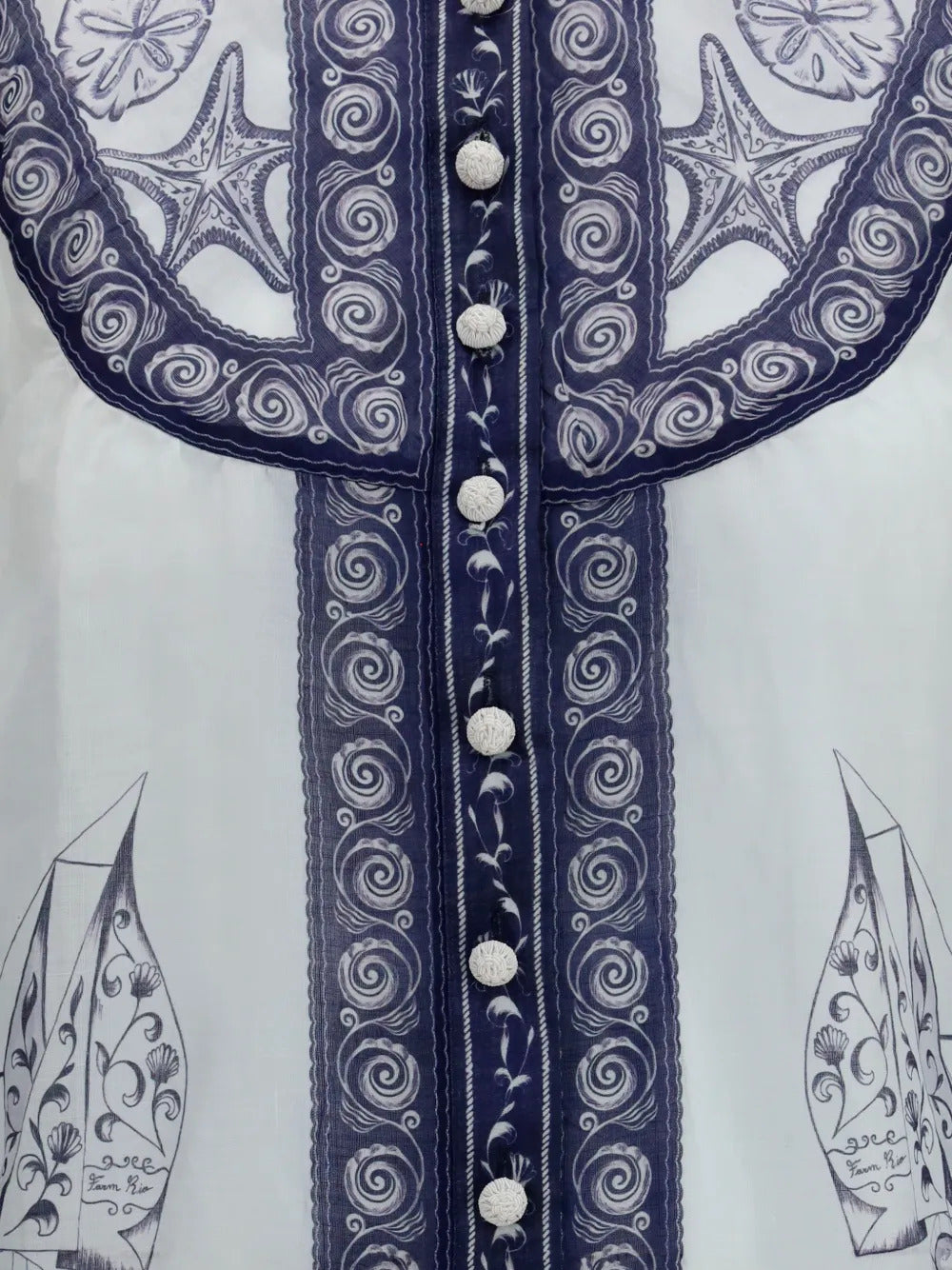Blusa a maniche lunghe con stampa