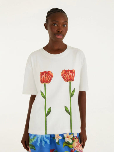 Tropical rose t-shirt