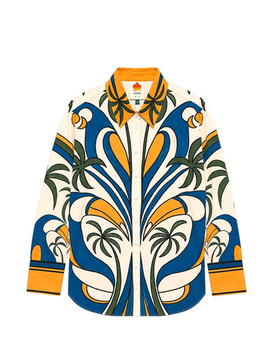 Camicia con stampa tropicale