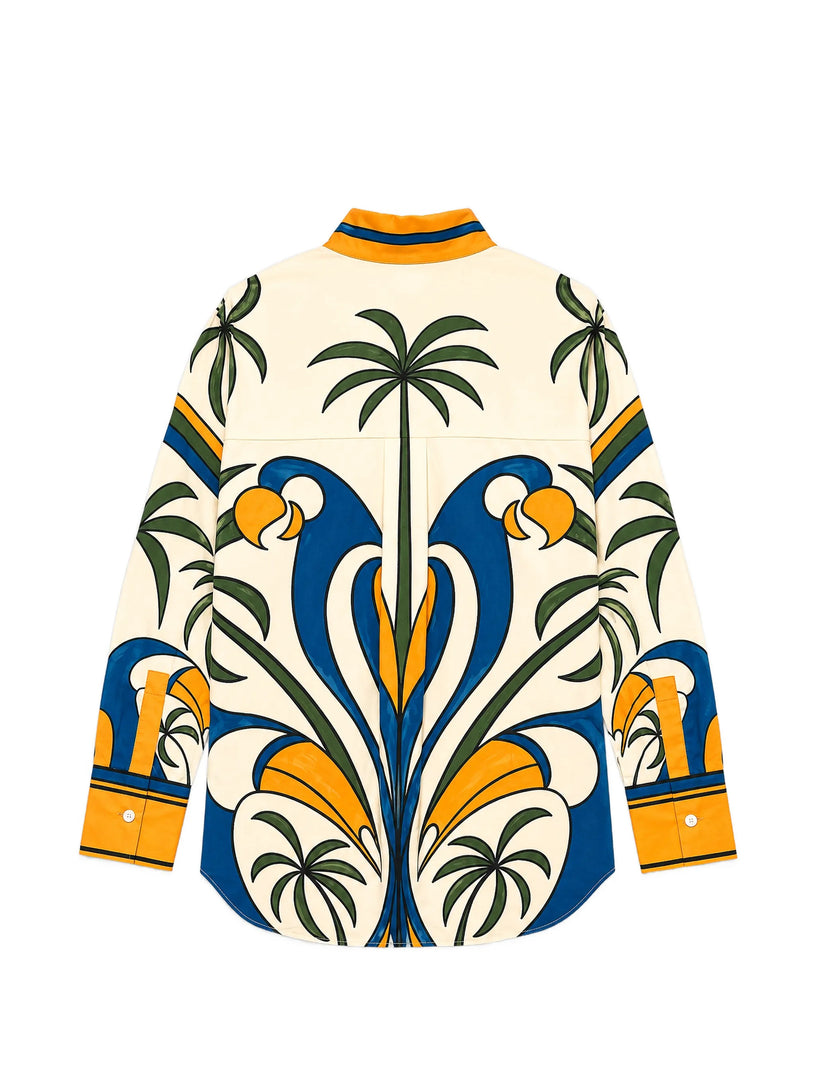 Camicia con stampa tropicale