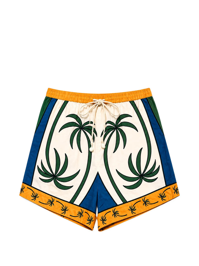 Shorts con stampa tropicale