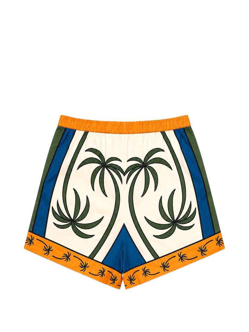 Shorts con stampa tropicale