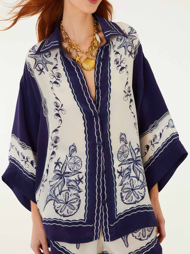 Camicia con stampa coast scarf