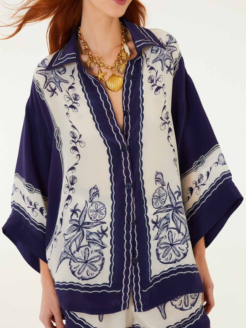 Camicia con stampa coast scarf
