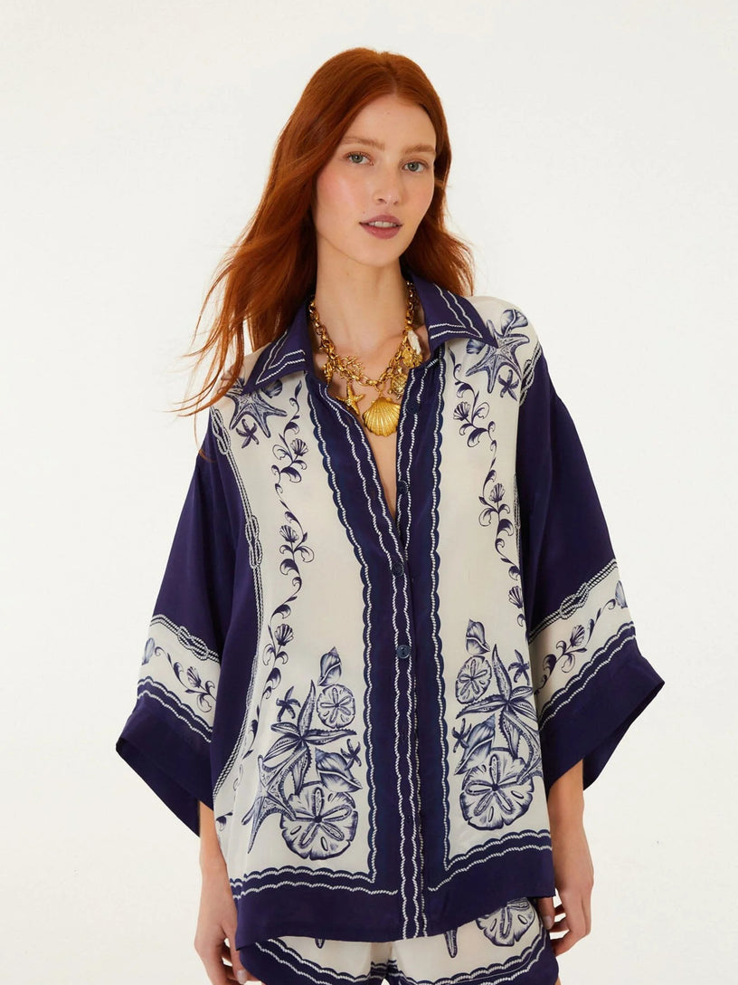 Camicia con stampa coast scarf