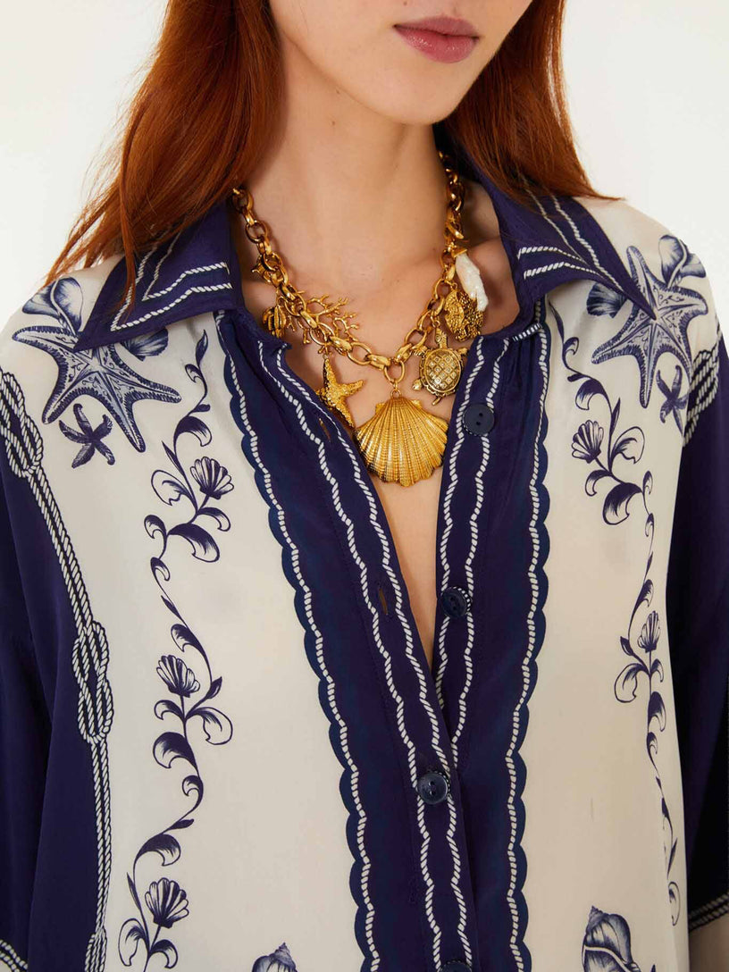Camicia con stampa coast scarf