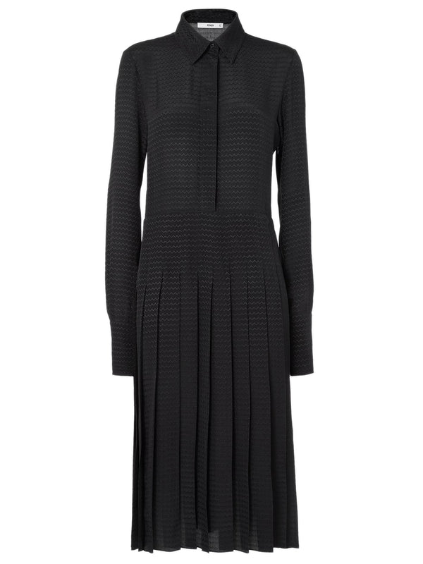 Jacquard silk dress