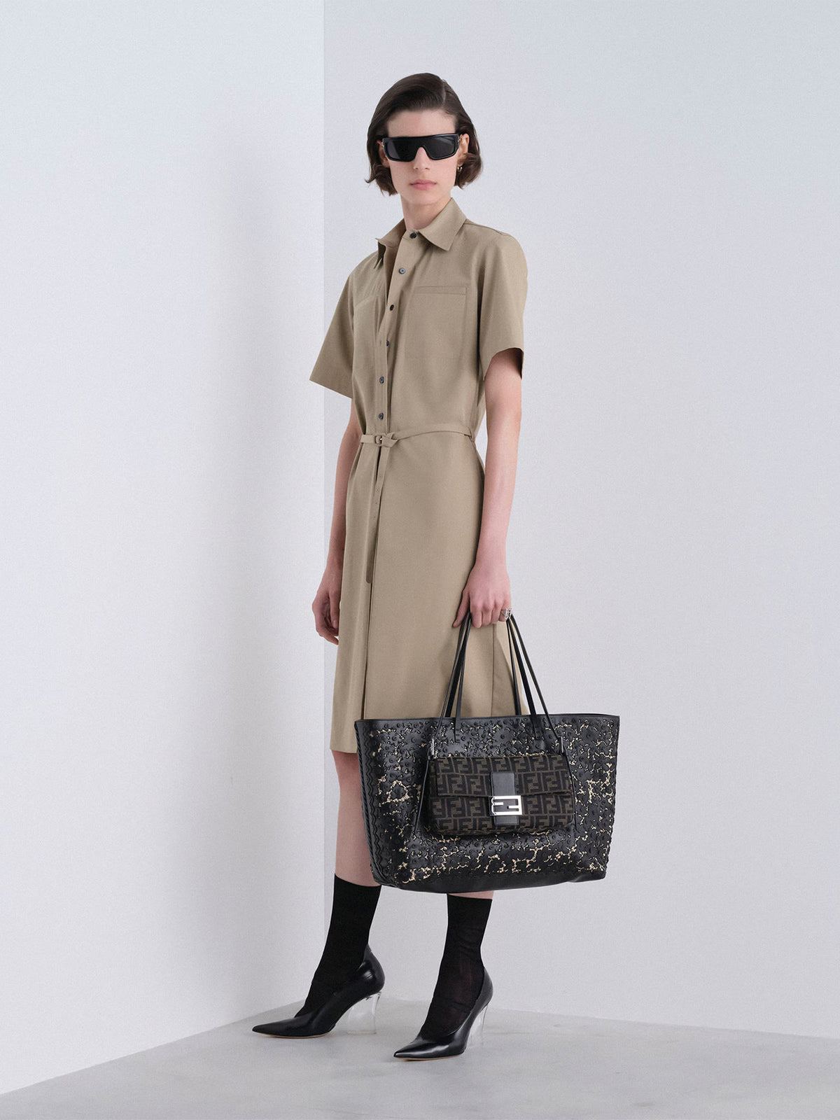 Abito trench in cotone