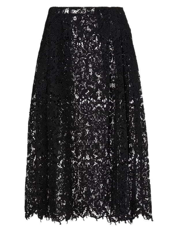 Gonna in pizzo macramè