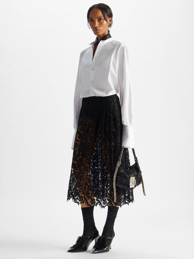 Gonna in pizzo macramè