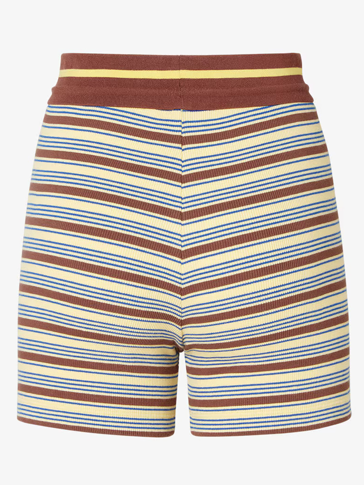 Short in maglia di cotone a righe multicolor