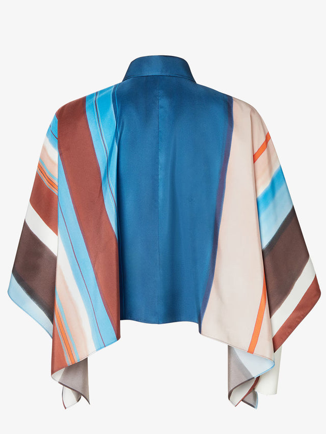 Multicolour striped silk shirt
