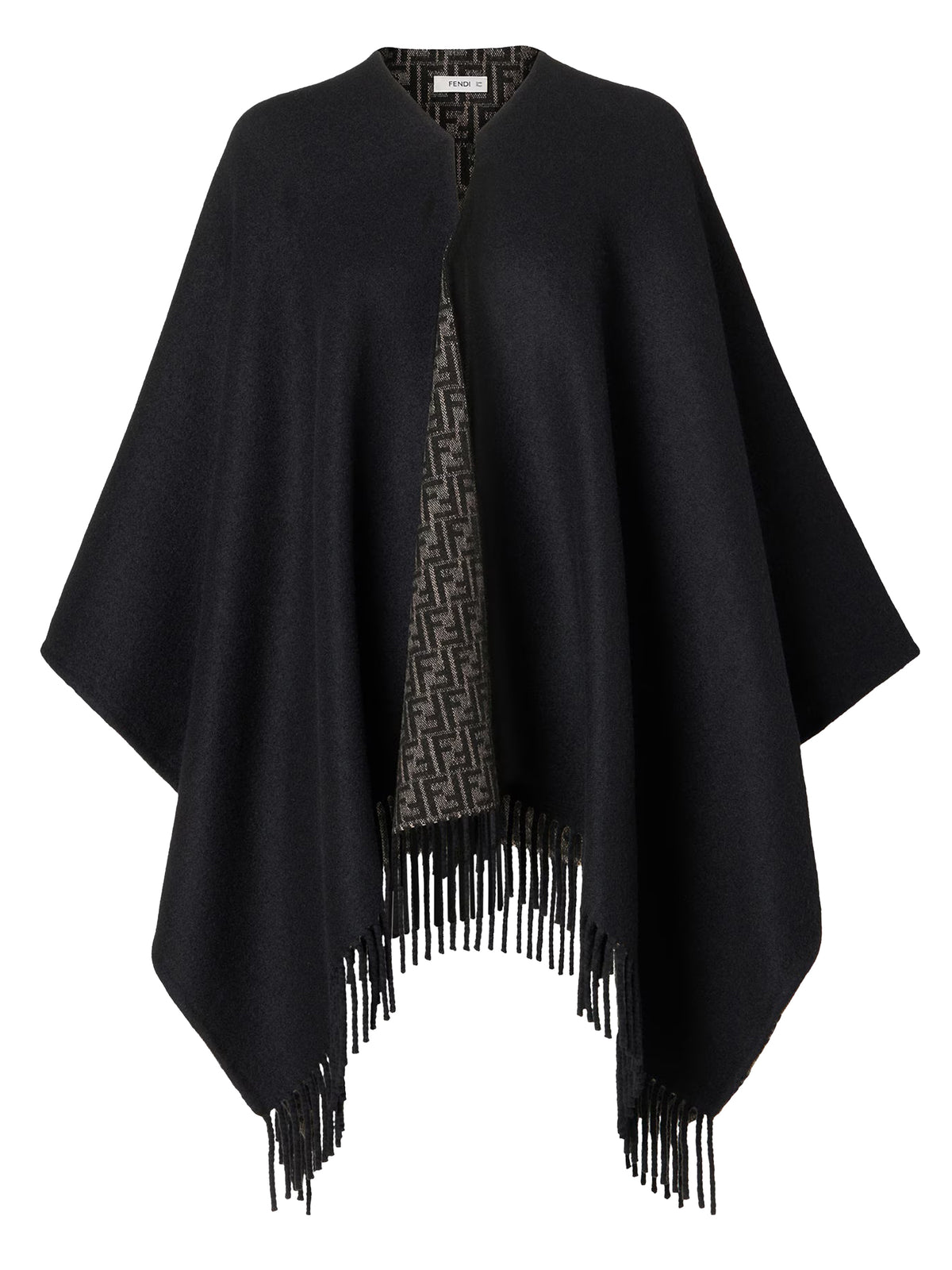 Poncho in lana e cashmere FF