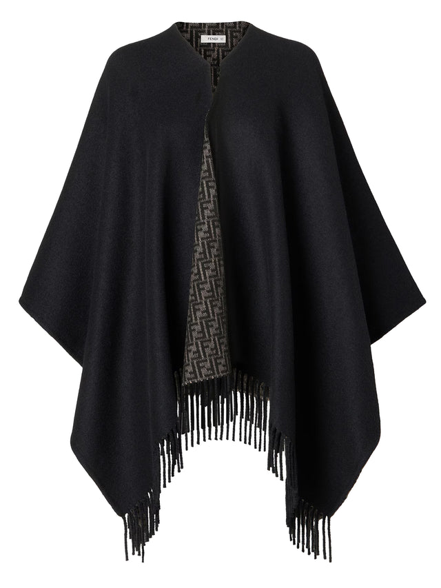 Poncho in lana e cashmere FF