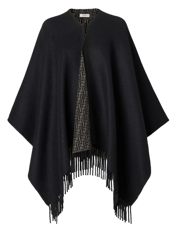 Poncho in lana e cashmere FF