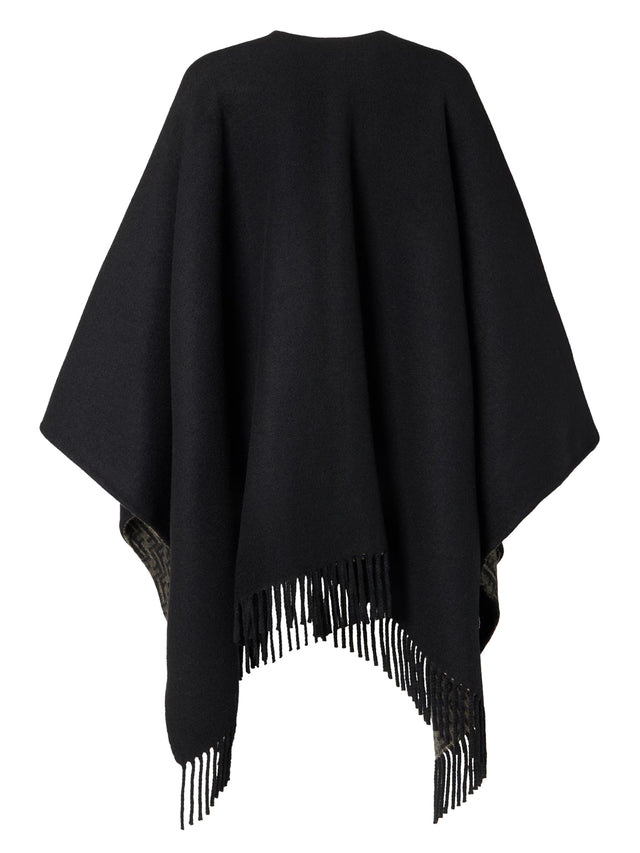 FF Zucca wool and cashmere poncho