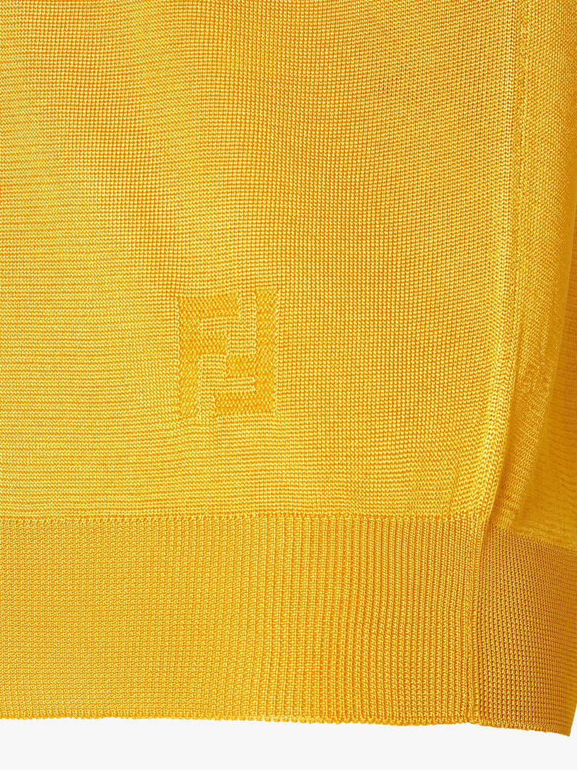 Polo in viscosa a righe multicolor