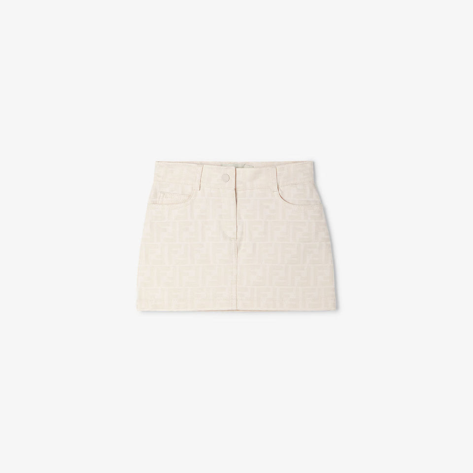 Denim effect mini skirt