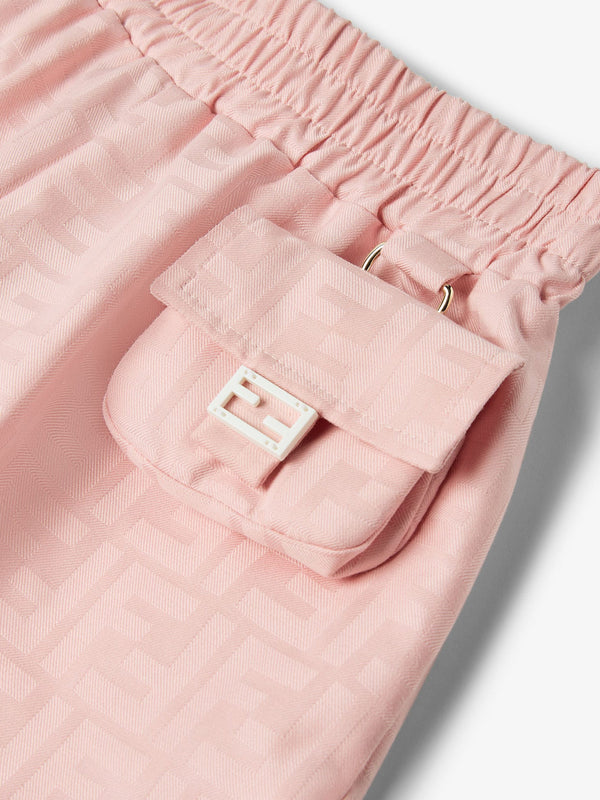 Shorts in cotone jacquard con Baguette 3D