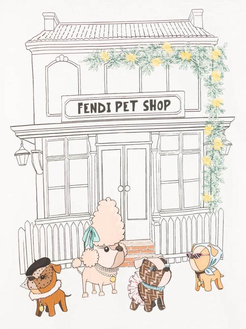 T-shirt Fendi pet shop