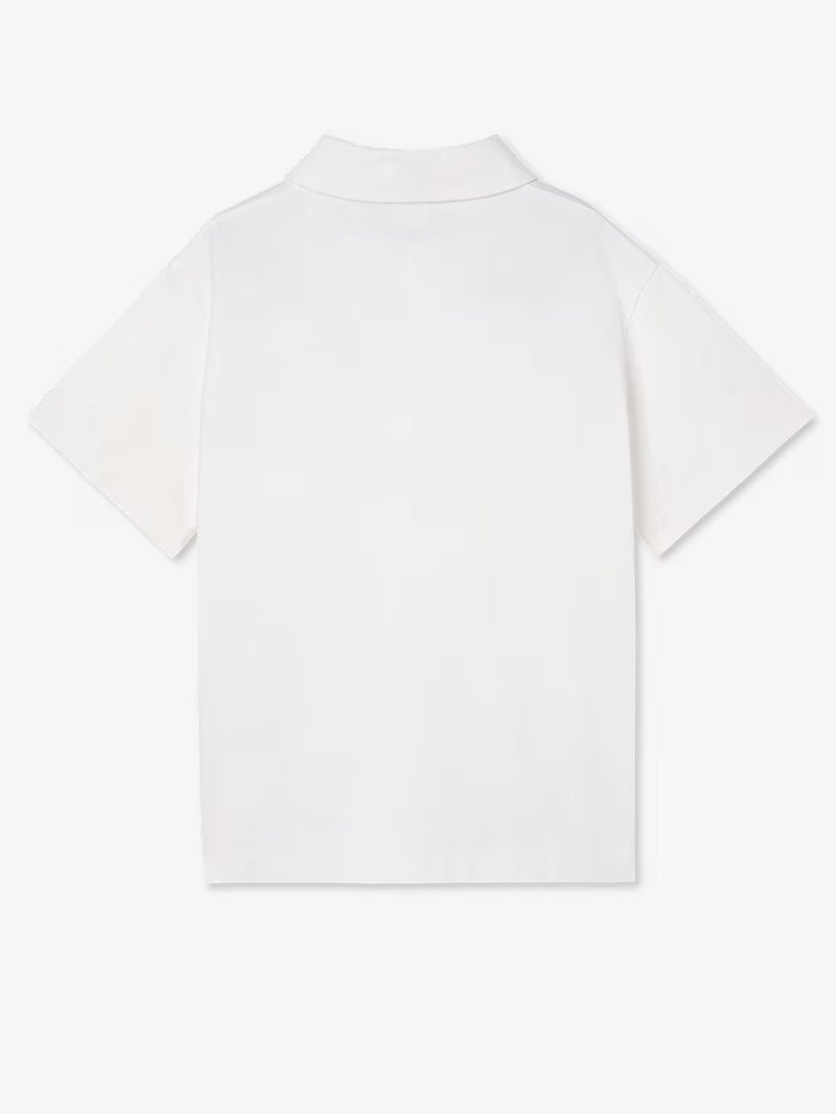 Polo junior in jersey con ricamo multicolor