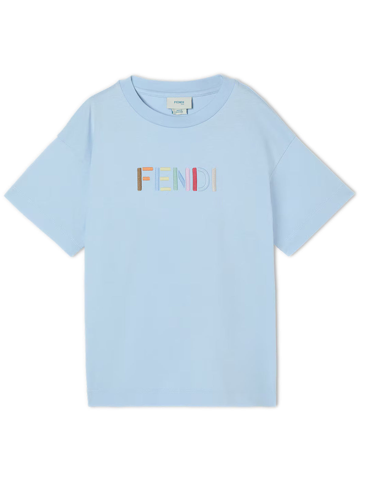 T-shirt con ricamo multicolor