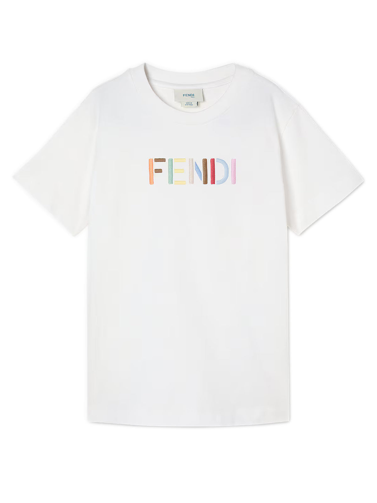 T-shirt con ricamo multicolore