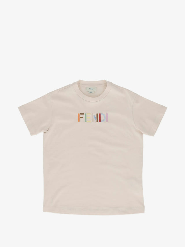T-shirt con ricamo multicolore