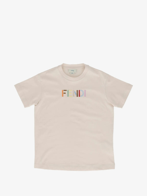 T-shirt with multicolor embroidery