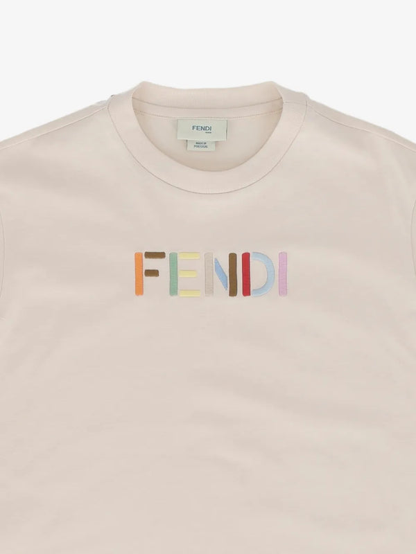T-shirt with multicolor embroidery
