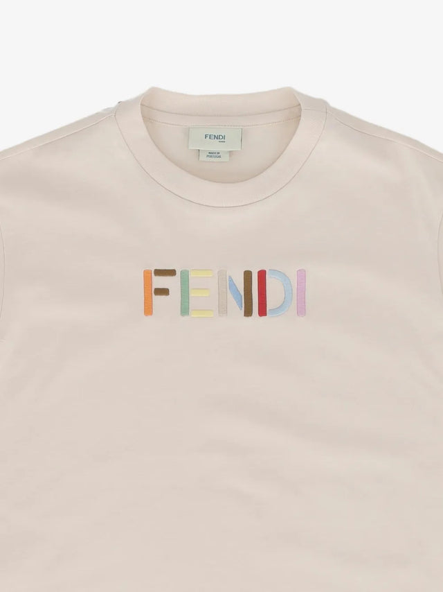 T-shirt with multicolor embroidery